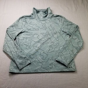 Under Armour Shirt XL Turtle Funnel Neck ColdWeather Camo Green Women Base